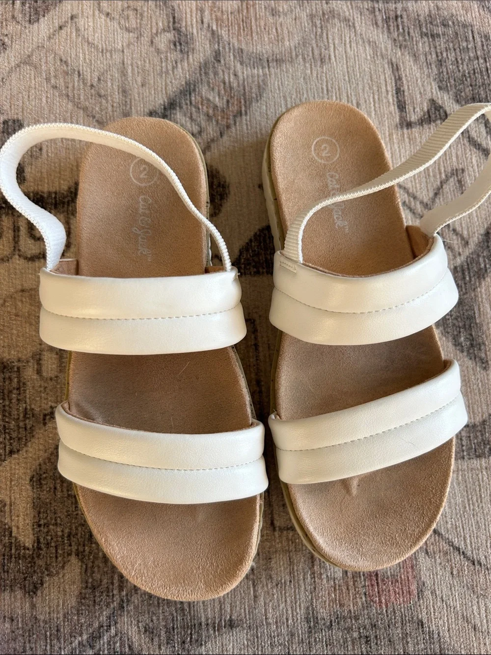 Cat & Jack White Double-Strap Kids Sandals